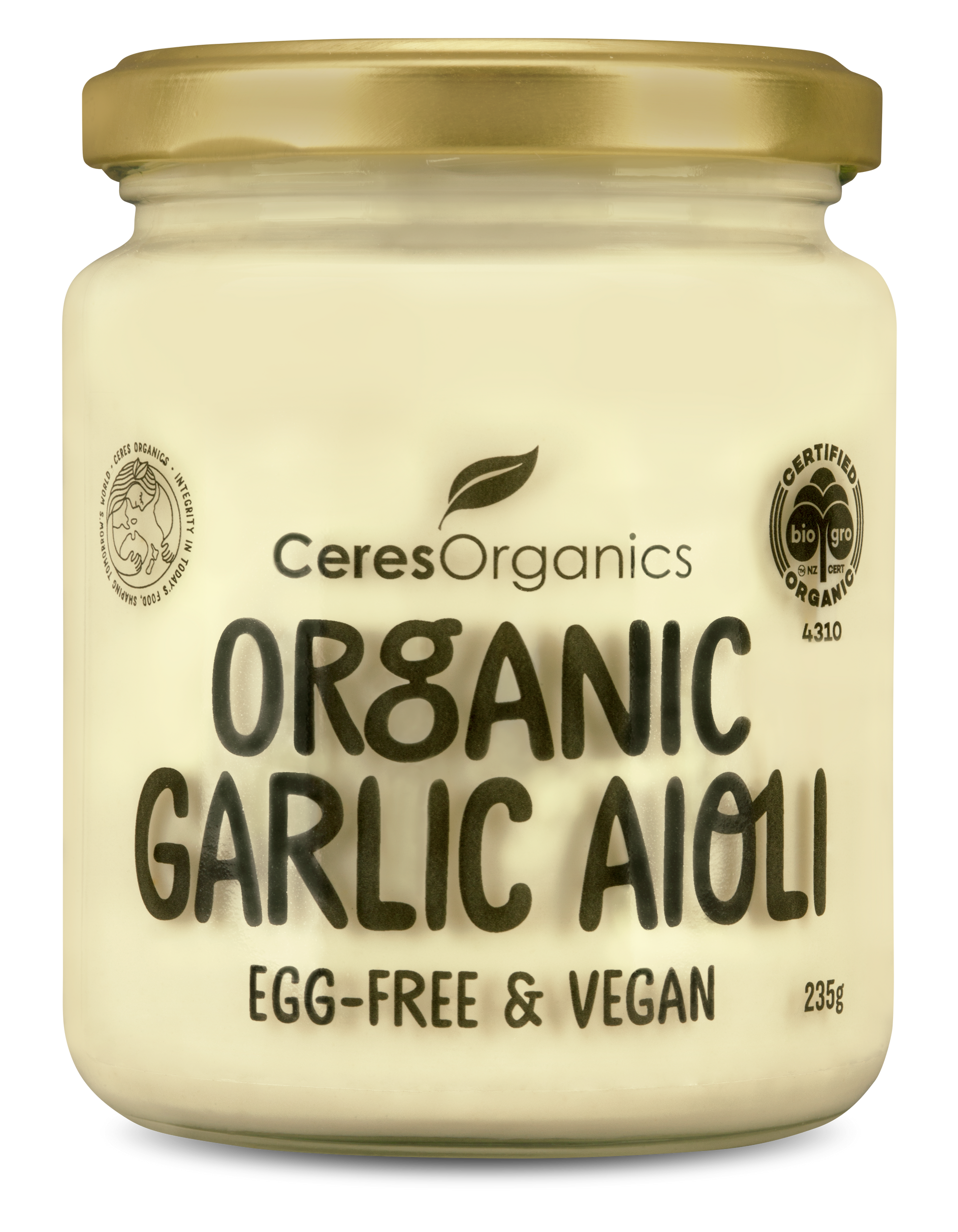 CERES ORGANIC GARLIC AIOLI 235