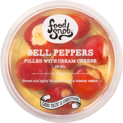 FOOD SNOB BELL PEPPERS W/CREAM CHEESE 200g ea