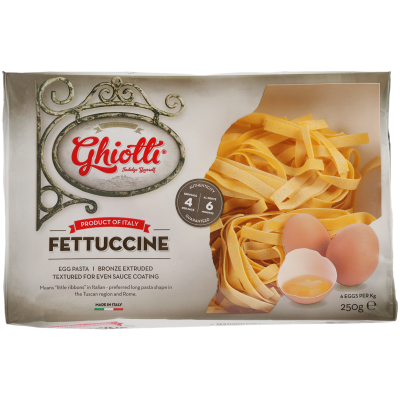 GHIOTTI FETTUCCINE PASTA 250g ea