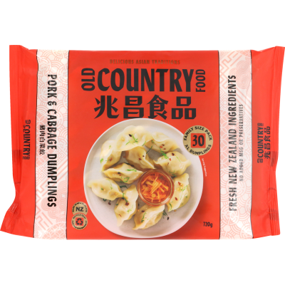 COUNTRY FOODS PORK & CABBAGE DUMPLINGS 720g