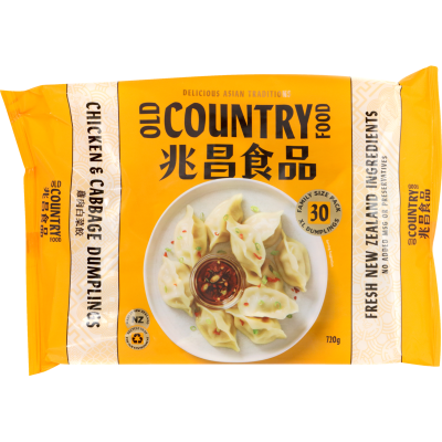 COUNTRY FOODS CHICKEN & CABBAGE DUMPLINGS 720g