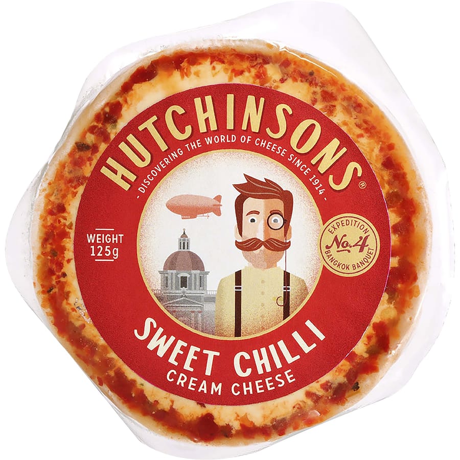 HUTCHINSONS SWEET CHILLI CREAM CHEESE 125G