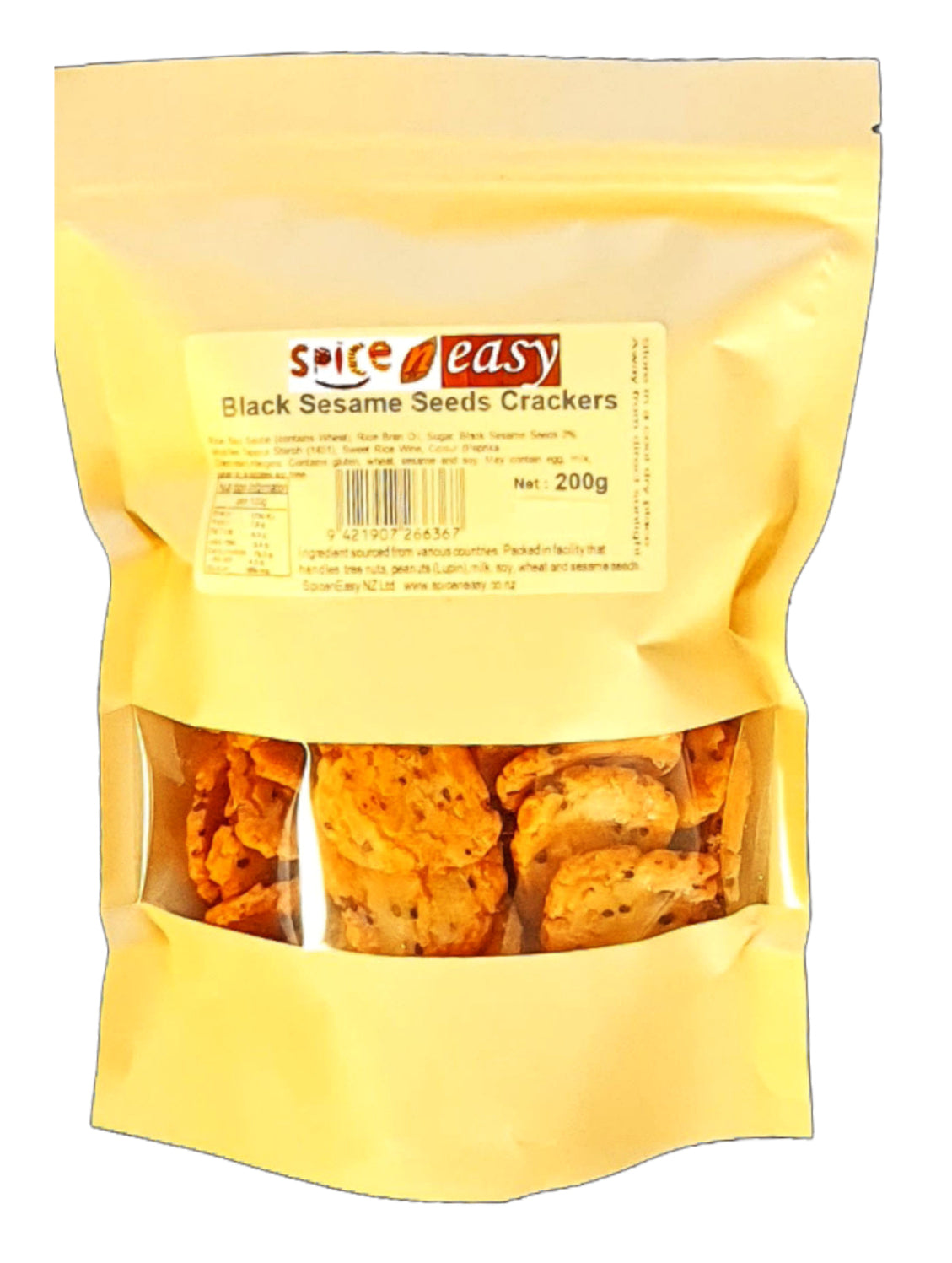 SPICE & EASY Black Sesame Cracker 200g