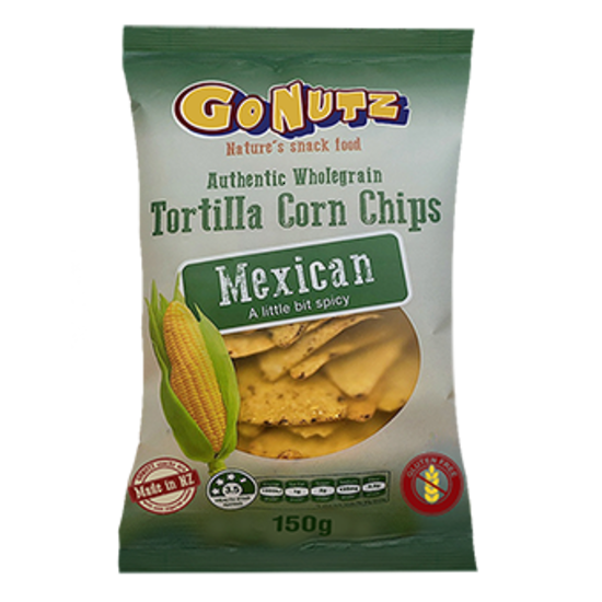 GONUTZ CORN CHIPS MEXICAN GF 150g