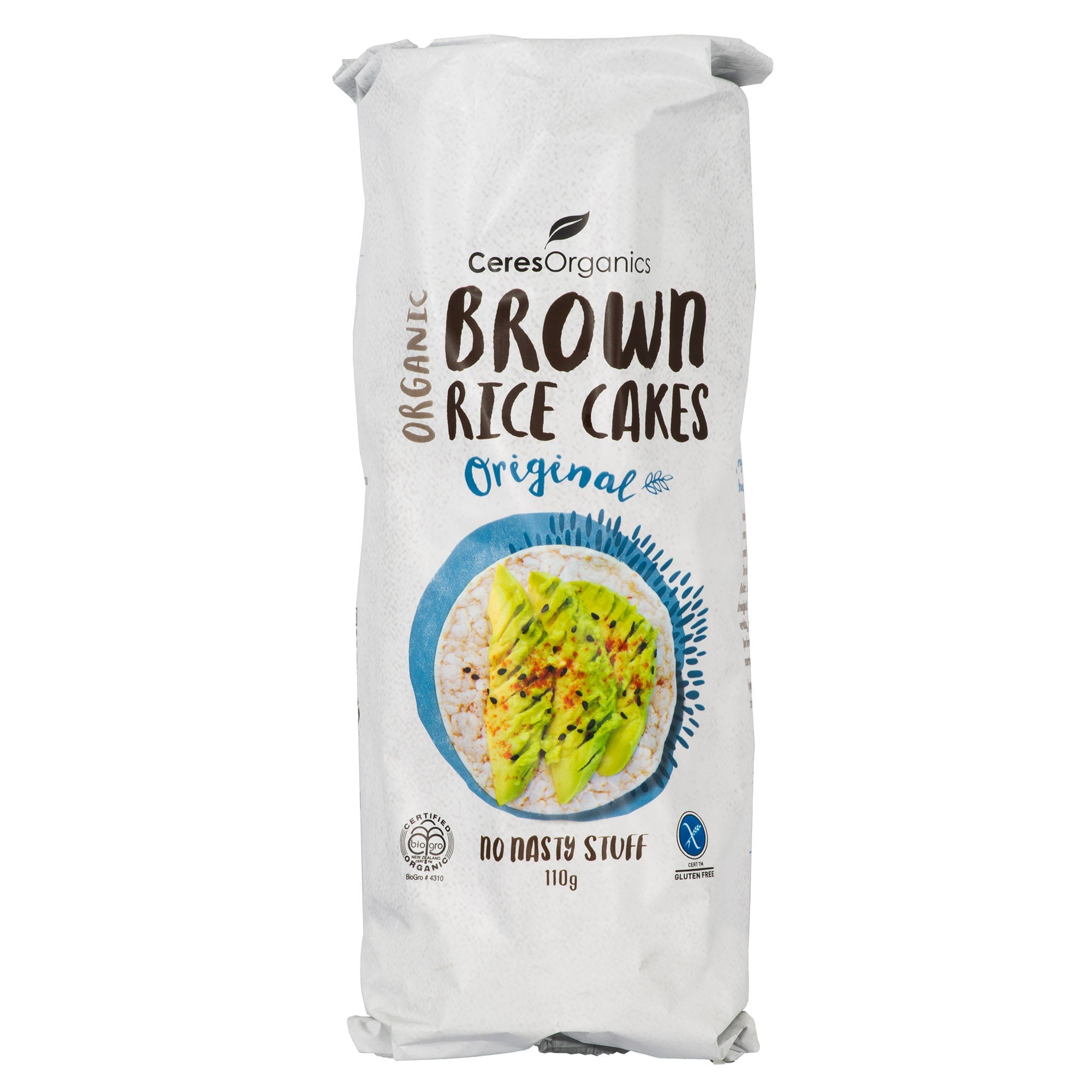 CERES BROWN RICE CAKES ORG 110G