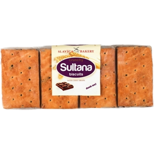 CRUNCHY SULTANA BISCUITS with choc drops slavic bakery 270g