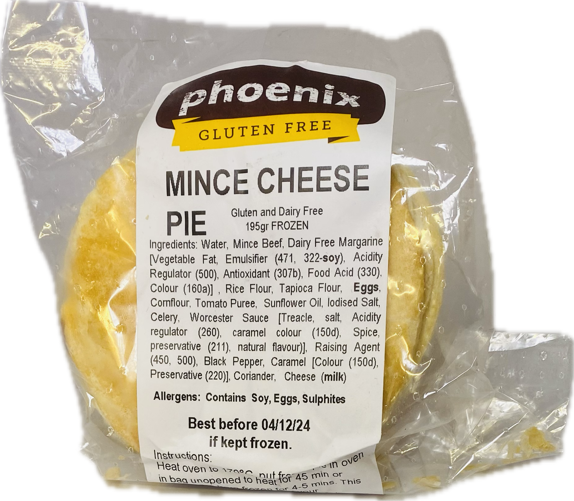 PHOENIX GF MINCE AND CHEESE PIE185gm