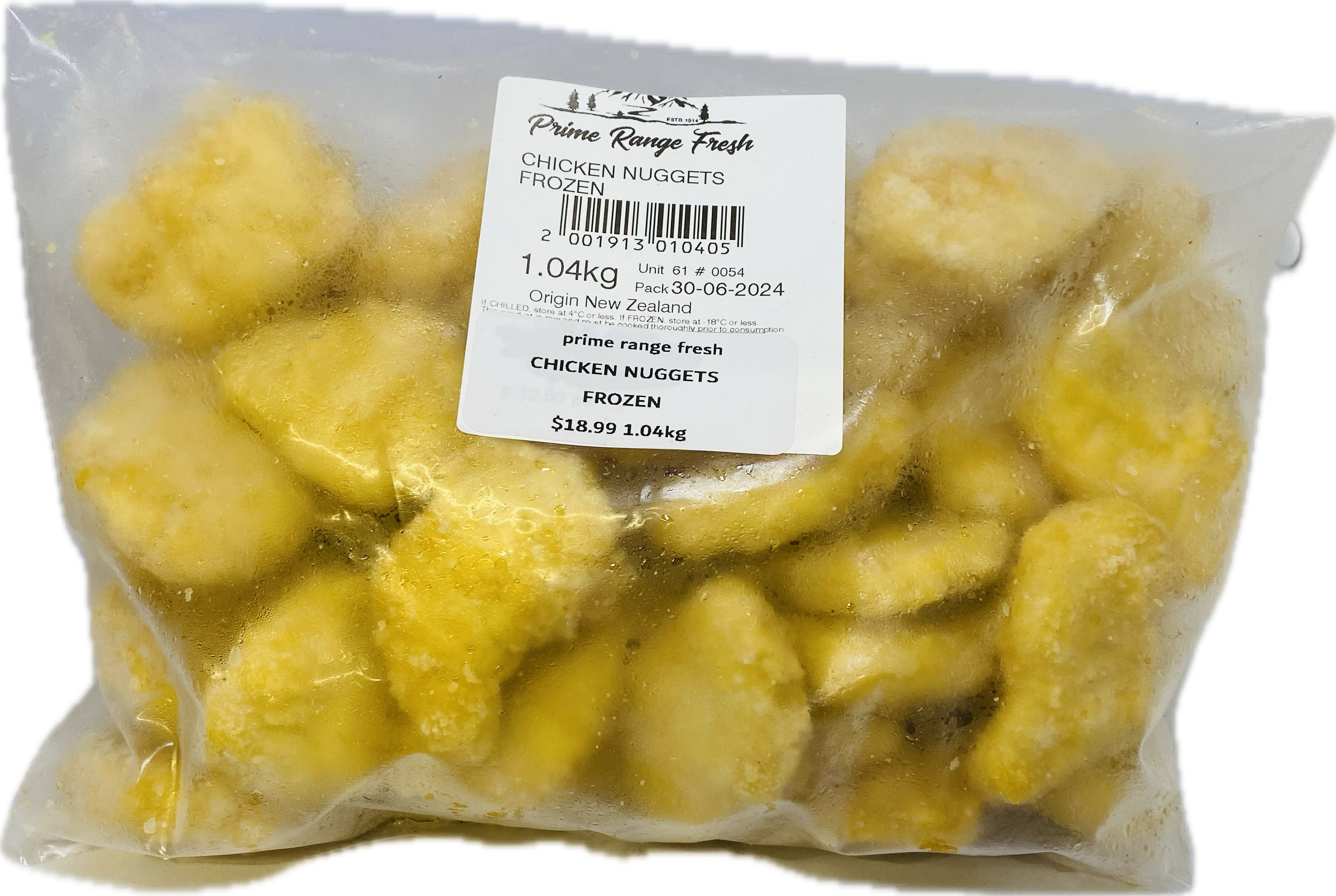 PRIME RANGE CHICKEN NUGGETS frozen 1kg