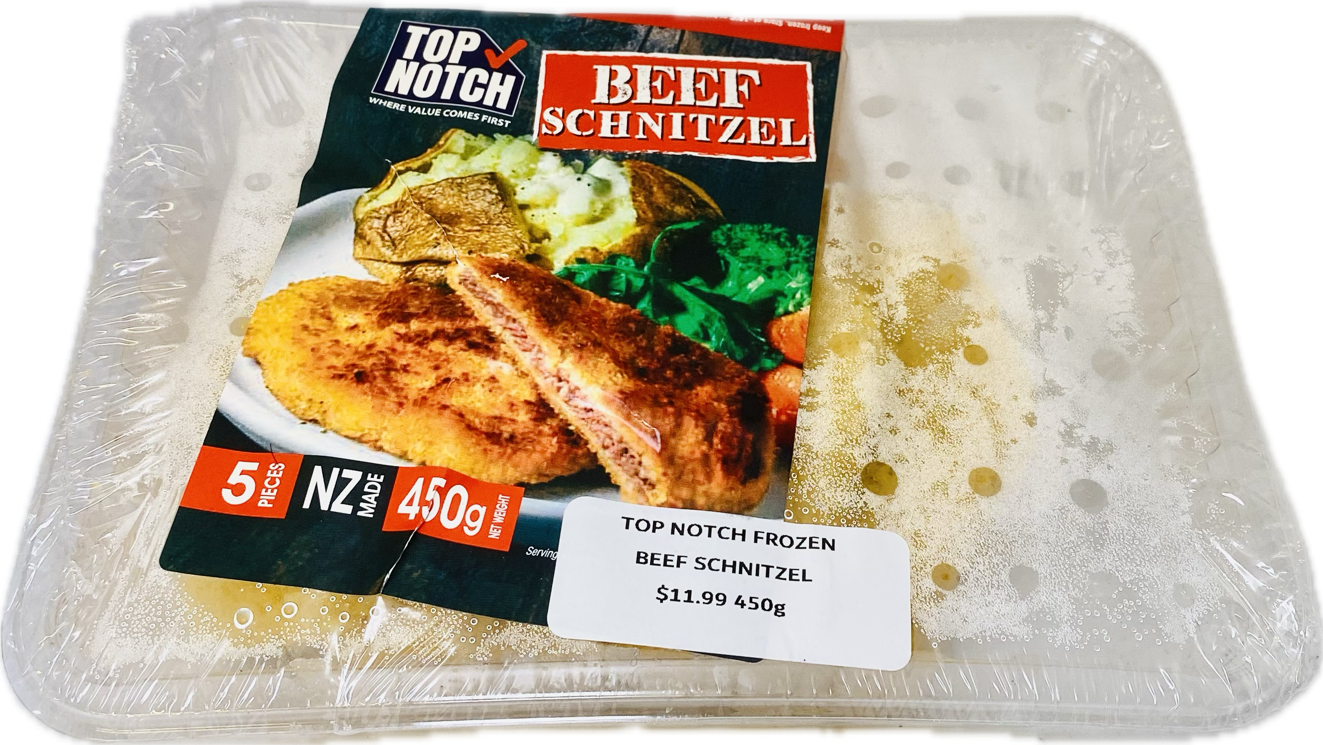 TOP NOTCH BEEF SCHNITZEL frozen 450g