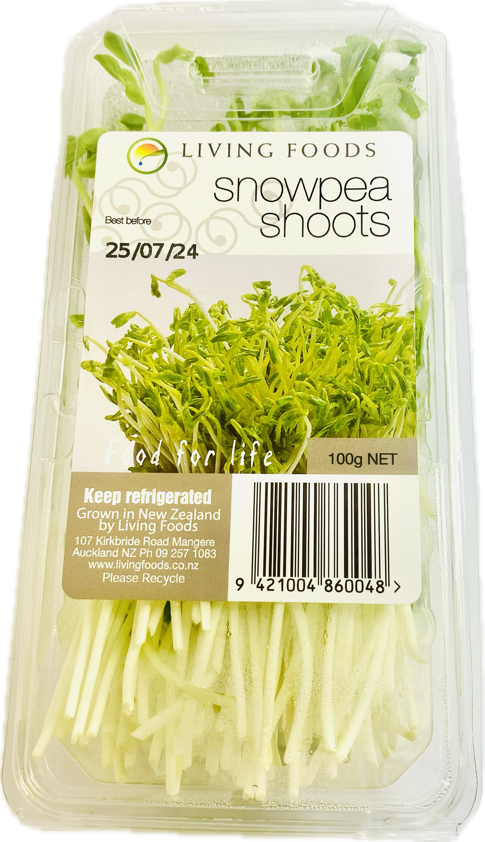 LIVING FOODS SNOWPEA SHOOTS 100g