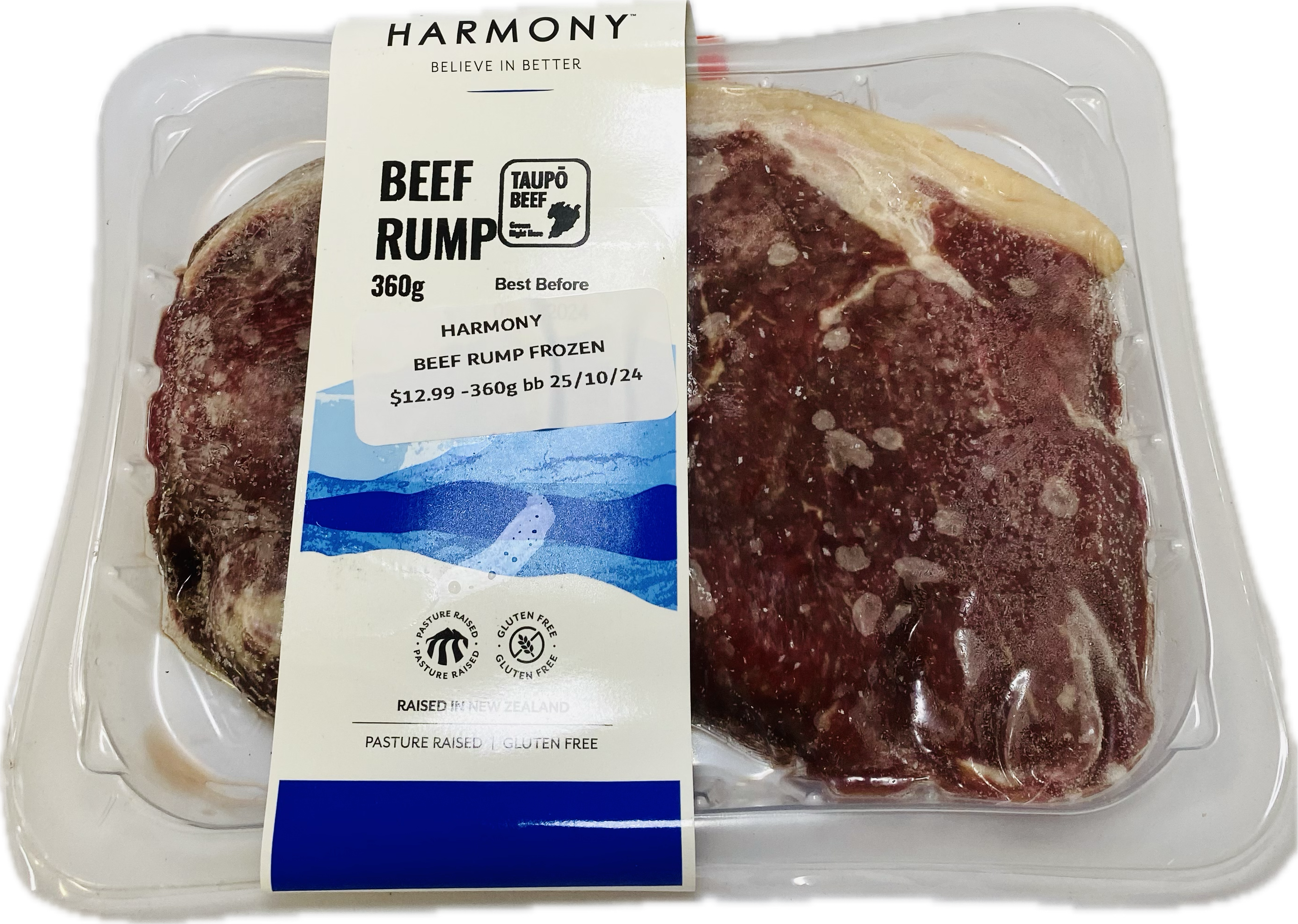 HARMONY BEEF RUMP STEAK 360g