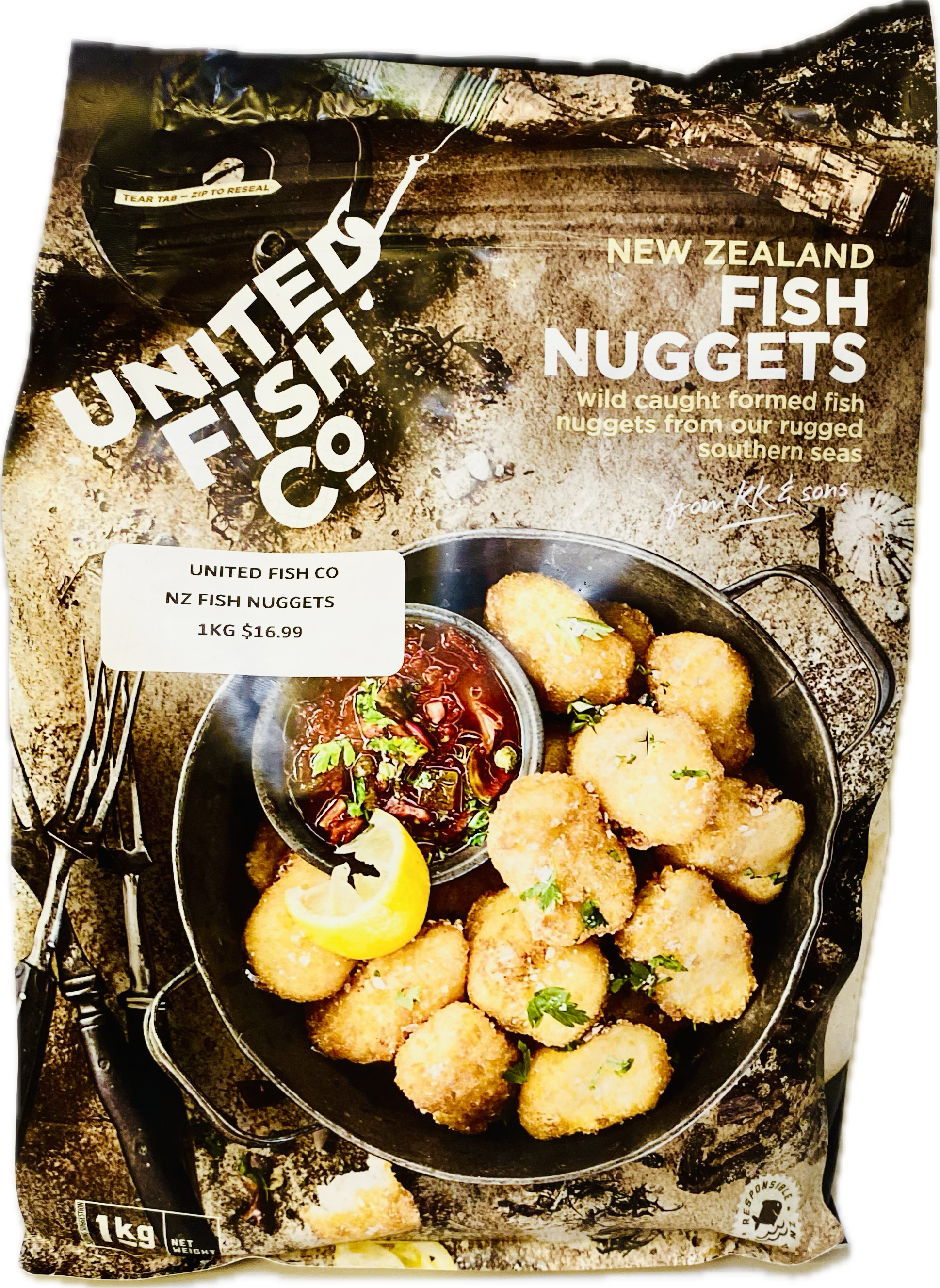 UNITED FISH Co NZ FISH NUGGETS frozen 1kg