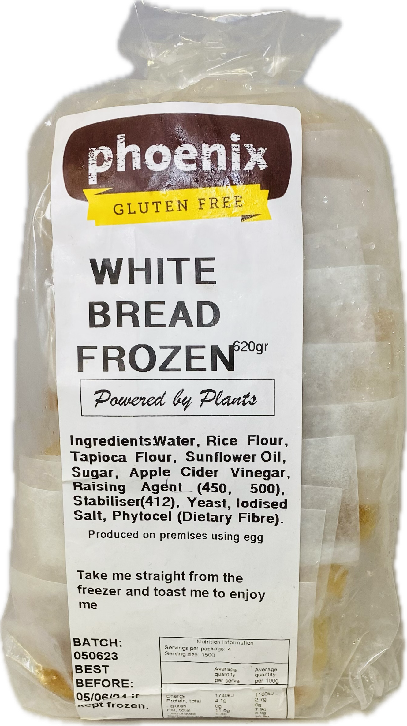 PHOENIX GF WHITE BREAD 620 g