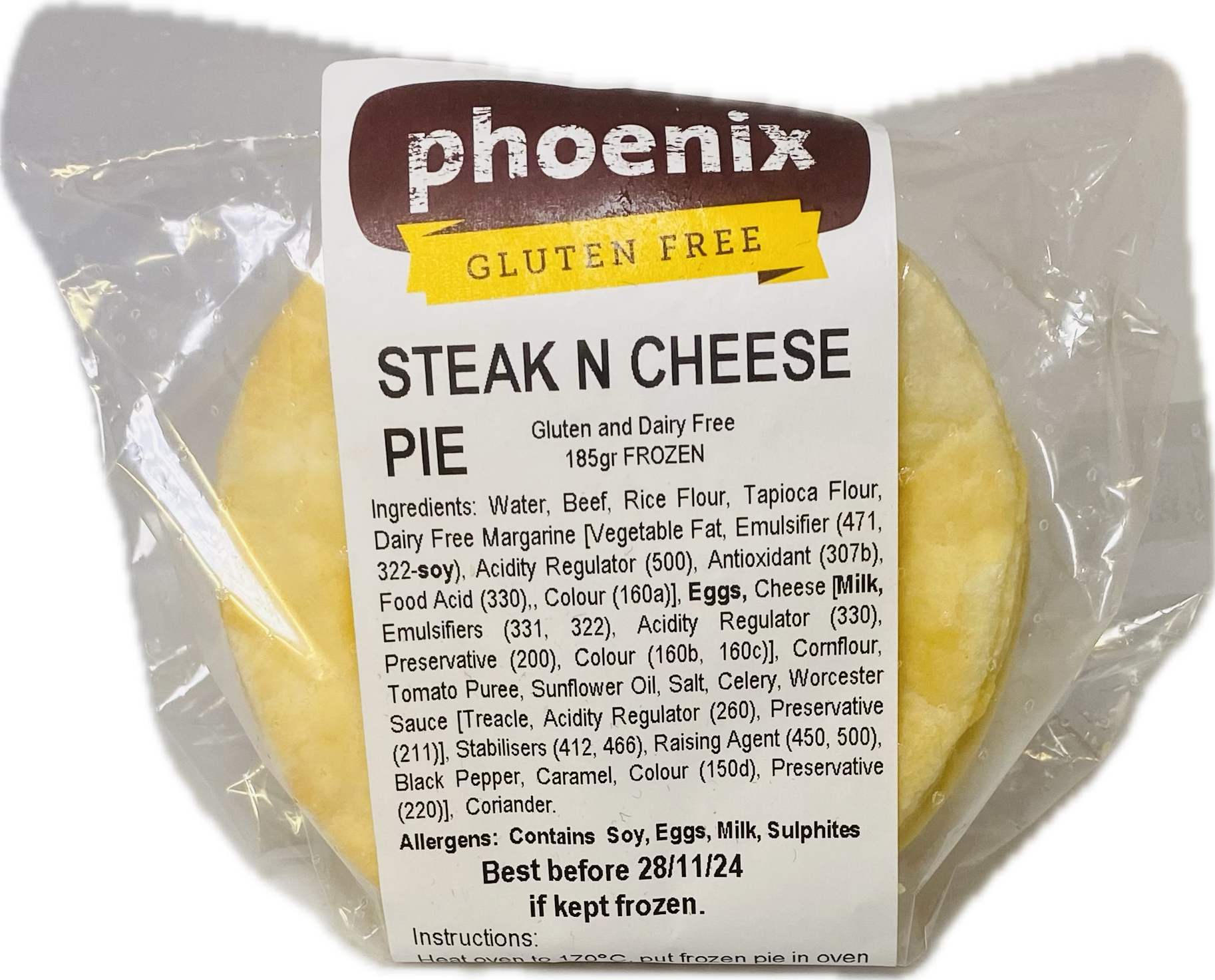 PHOENIX GF STEAK AND CHEESE PIE 170g