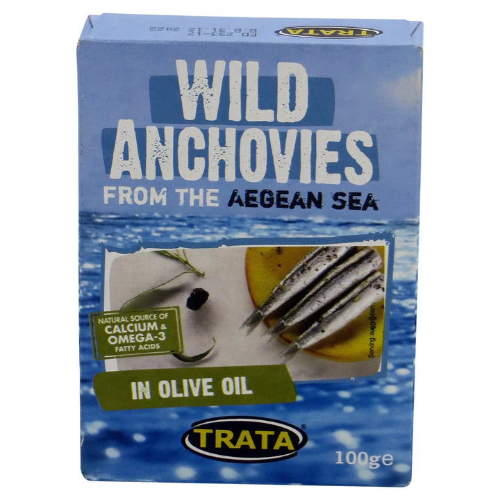 TRATA WILD ANCHOVIES IN OLIVE OIL 100G